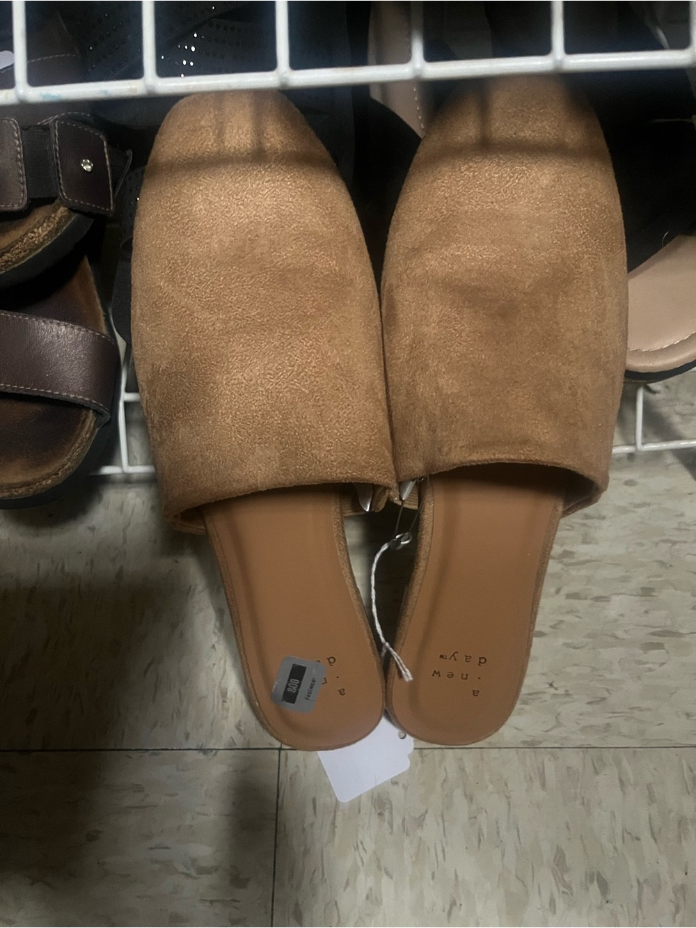 Women’s Tan Suede Slide Mules New